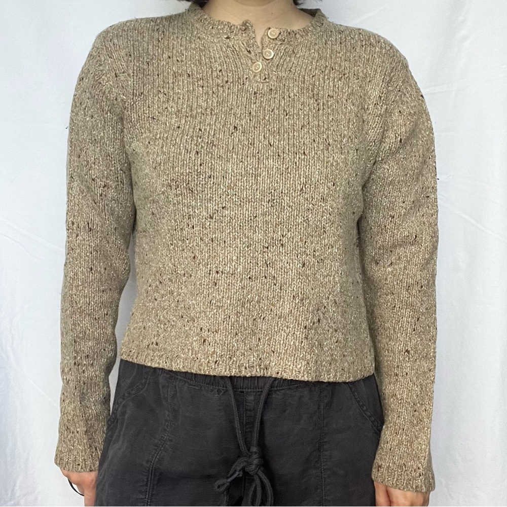 Vintage oatmeal cropped sweater fits size small